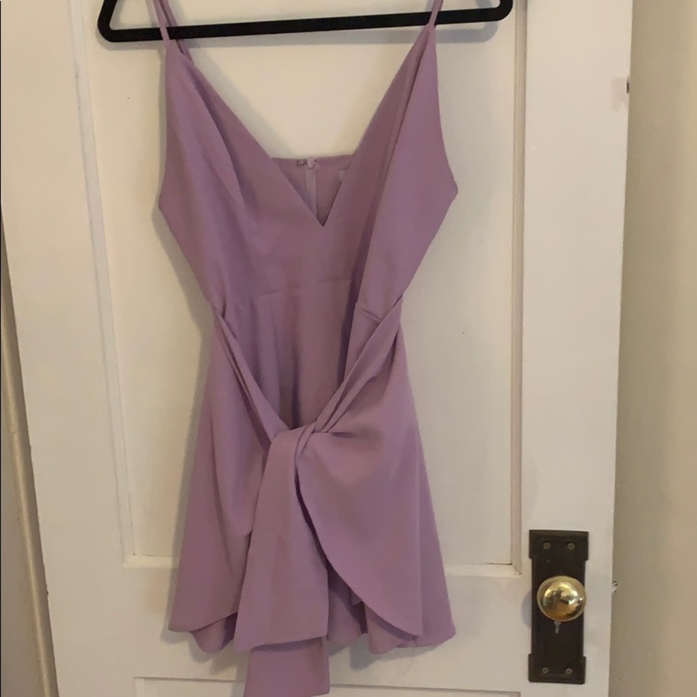Lavender wrap dress from Tobi